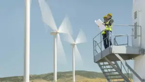 Esg Windmill And Two People